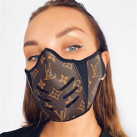 red louis vuitton face mask